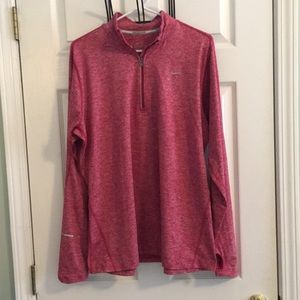 Women’s Pink Nike Dri-FIT Zip Pullover
